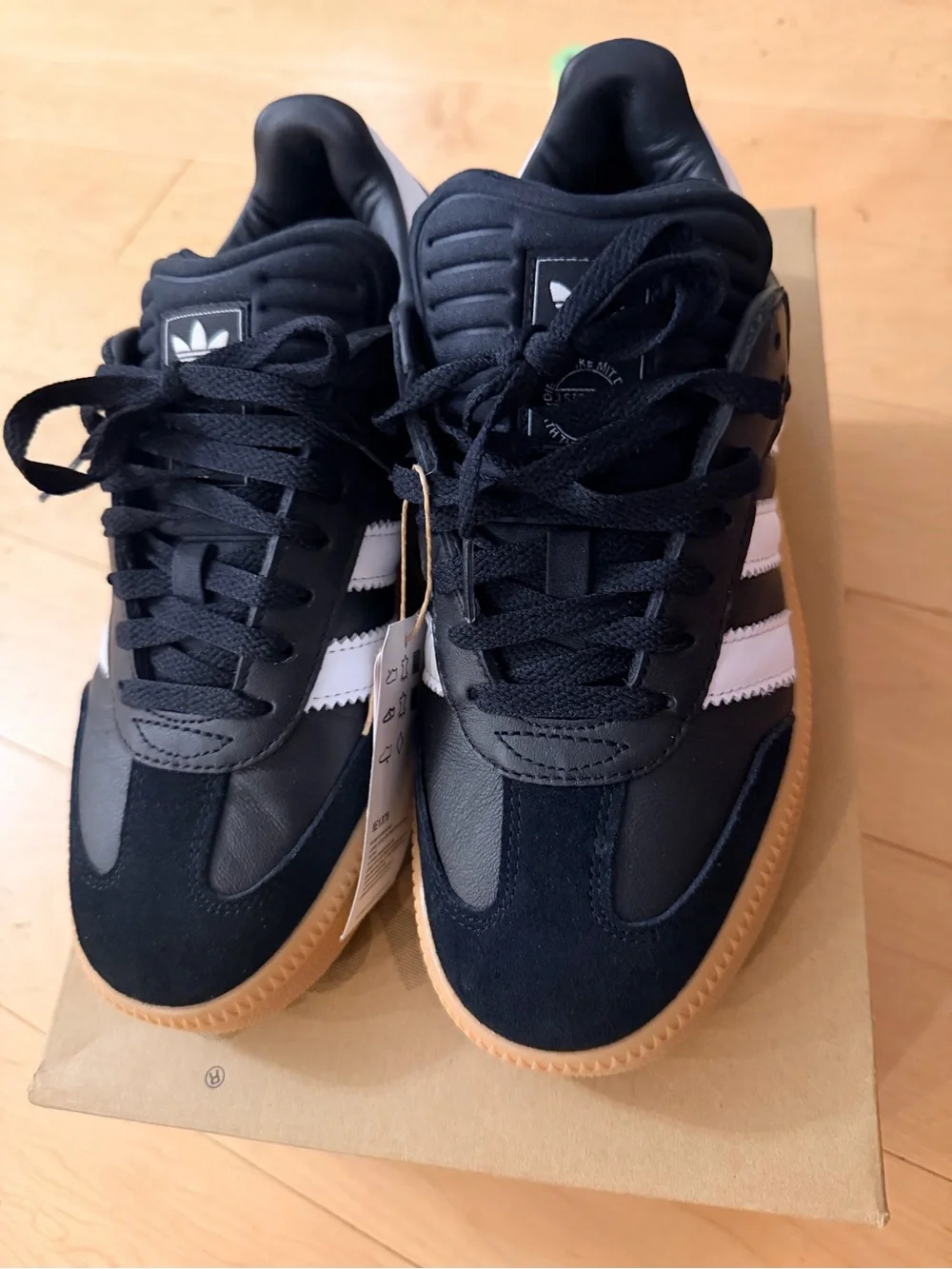 Adidas Samba XLG core black gum in men’s size 7.5 woman’s 8.5